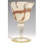 MDINA MALTESE RETRO VINTAGE STUDIO ART GLASS GOBLET