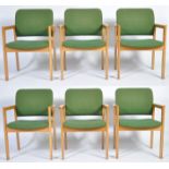 SET OF SIX BJERRINGBRO KONTORMOBLER / KONTOR MOBLER DINING CHAIRS