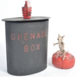 UNUSUAL FAIRGROUND / CIRCUS GRENADE BIN AND SKELETON RAT