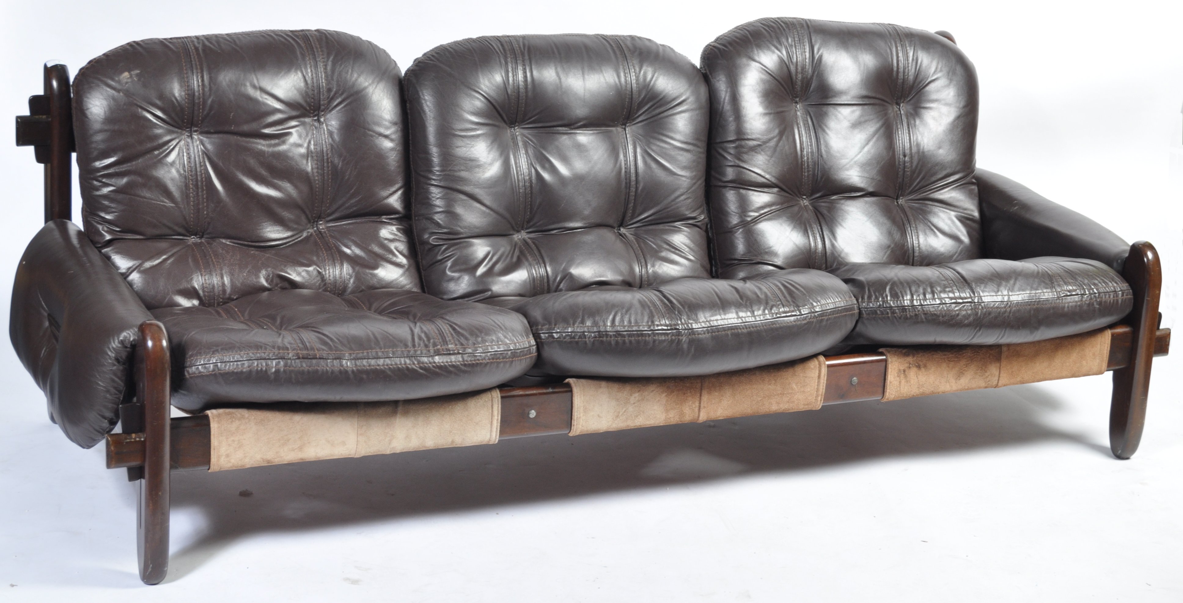 RARE 1960'S PROBEL JACARANDA THREE SEATER SOFA BY JEAN GILLON - Image 2 of 8