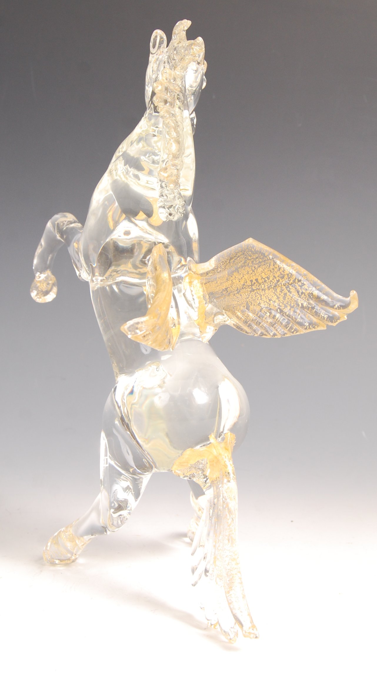 MURANO STUDIO ART GLASS PEGASUS SCULPTURE BY MARIO BADIOLI - Image 5 of 6