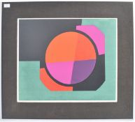 1960'S RETRO VINTAGE RED MOON SCREEN PRINT BY AR MOULFORD