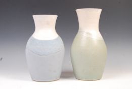 A PAIR OF 1960'S STUDIO ART POTTERY VASES BY ROBIN GOUGH