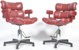 RETRO VINTAGE SALON / BARBERS GAS PUMP LEATHER CHAIRS