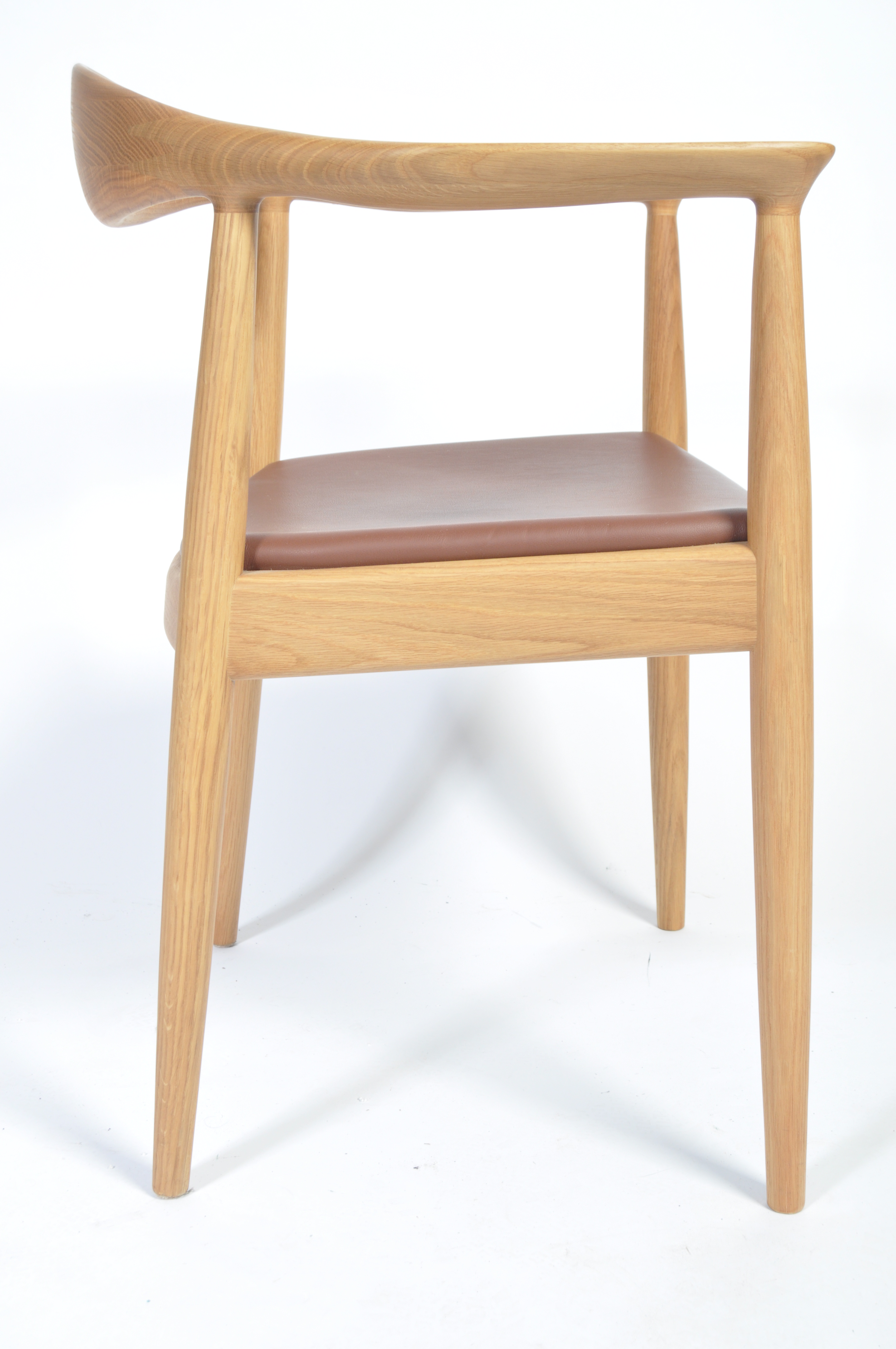 AFTER HANS WEGNER ROUND PATTERN ASH ARM CHAIR PP503 - Image 4 of 5