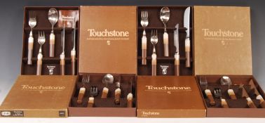 20TH CENTURY DENBY TOUCHSTONE AGATE CUTLERY PLACE SETTING SETS