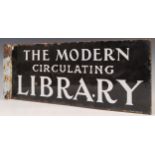 ANTIQUE PORCELAIN ENAMEL SIGN FOR THE MODERN CIRCULATING LIBRARY