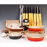 COLLECTION OF HOMEPRIDE LE CREUSET AND SABATIER COOKWARE.