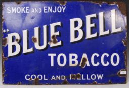 EARLY 20TH CENTURY BLUE BELL TOBACCO ENAMEL SIGN