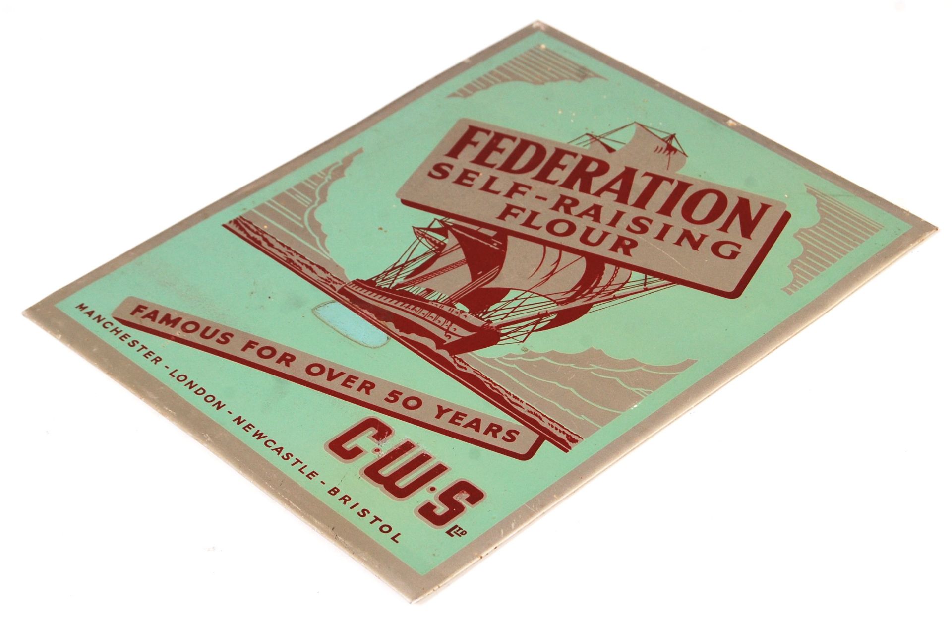 EARLY 20TH CENTURY TIN STANDEE FOR FEDERATION SELF RAISING FLOUR - Image 3 of 4