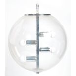 STUNNING 1970'S RETRO VINTAGE SPUTNIK ATOMIC GLOBE CEILING LIGHT