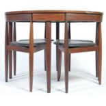 1960'S ROUNDETTE TEAK DINING TABLE AND CHAIRS BY HANS OLSEN