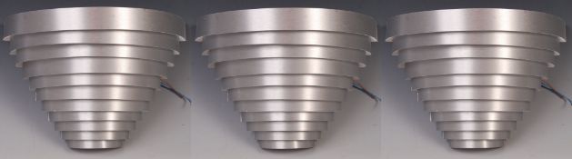 CONTEMPORARY BRUSHED ALUMINIUM 'ECLIPSE' WALL LIGHT / SCONCES
