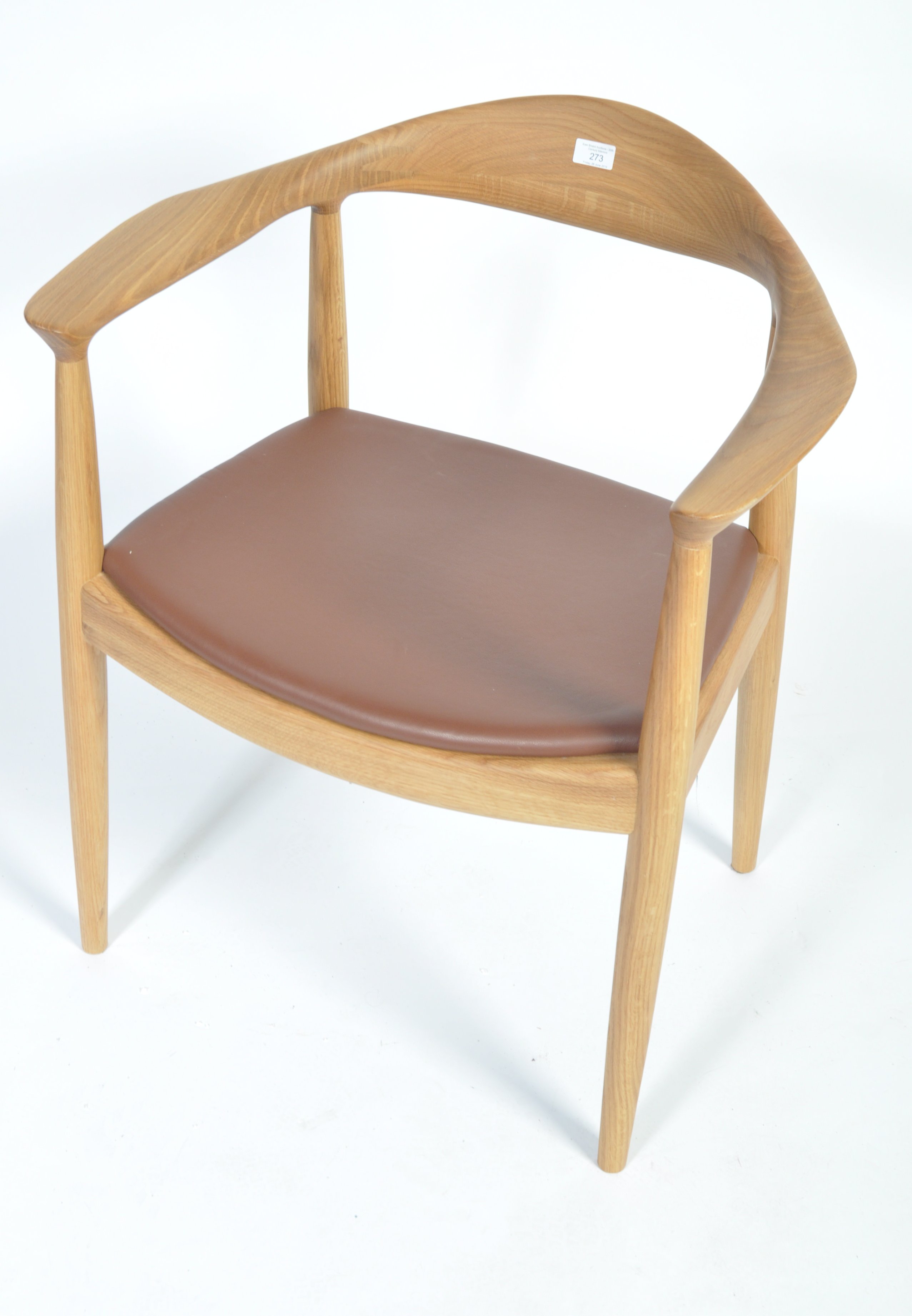 AFTER HANS WEGNER ROUND PATTERN ASH ARM CHAIR PP503 - Image 2 of 5