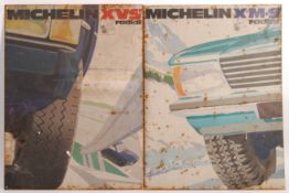 ORIGINAL MID 20TH CENTURY VINTAGE MICHELIN TIN ADVERTISING SIGNS