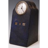 DANISH METAL ART DECO TABLE TOP SAVINGS CALENDAR AND CLOCK