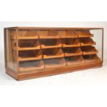 EARLY 20TH CENTURY OAK SHOP HABERDASHERY DISPLAY COUNTER