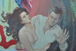 SHIRLEY BELLWOOD OIL ON CANVAS EROTIC PAINTING