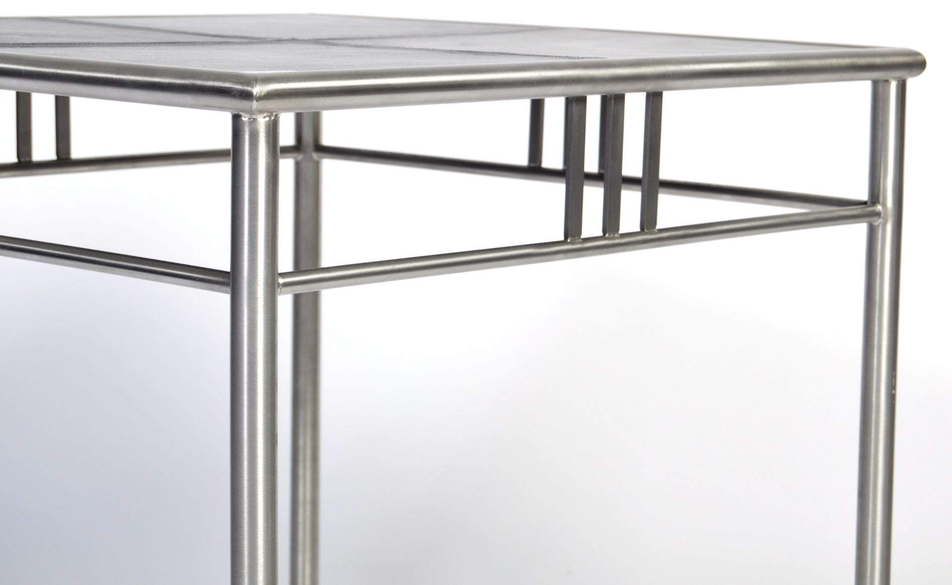 ANDREW MARTIN CONTEMPORARY BRUSHED STEEL SIDE / LAMP TABLE - Bild 4 aus 5