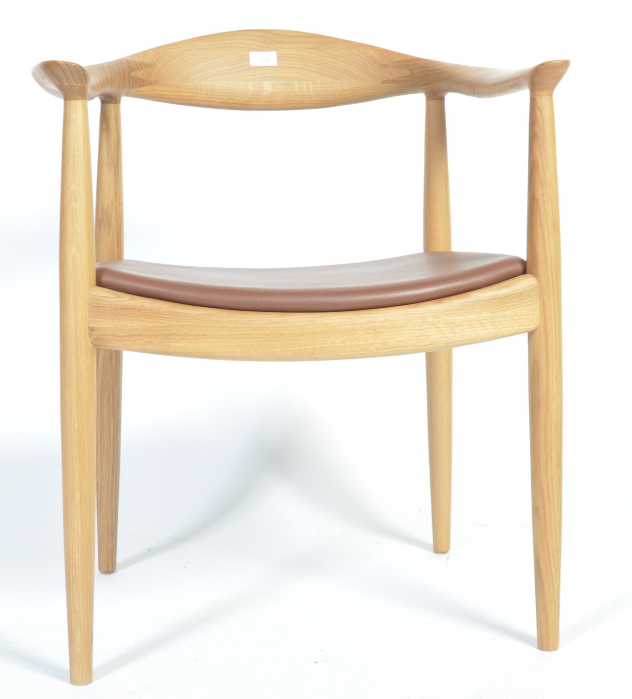 AFTER HANS WEGNER ROUND PATTERN ASH ARM CHAIR PP503 - Image 3 of 5