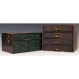 TWO 20TH CENTURY RETRO VINTAGE INDEX FILING / FOLIO DRAWERS