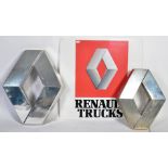 ORIGINAL 1990'S RENAULT CAR BADGE SHOWROOM LIGHT BOX ADVERTISING SIGN