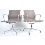 PAIR OF VITRA EA 107 VINTAGE SWIVEL DESK CHAIRS BY CHARLES