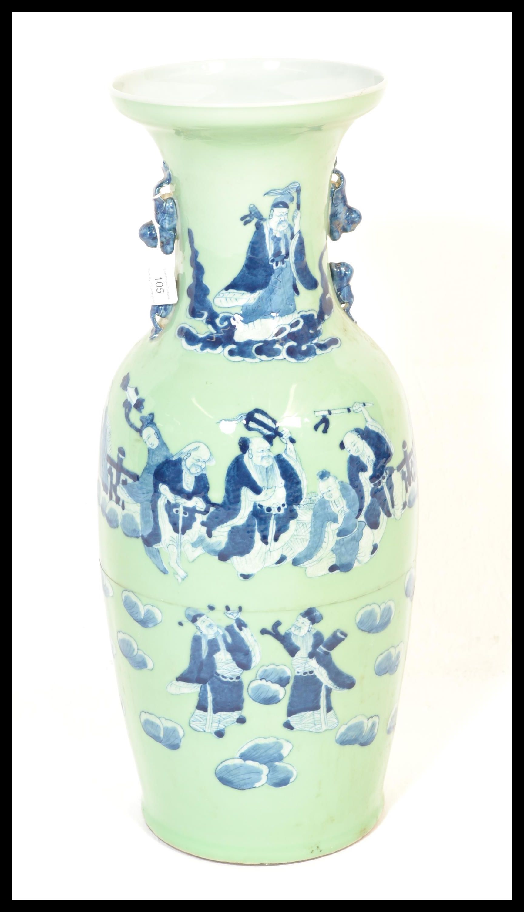 A late 19th Century Chinese vase of large baluster