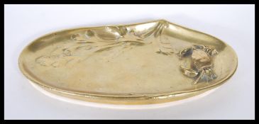 A late 19th Century Art Nouveau bronze dish / pent