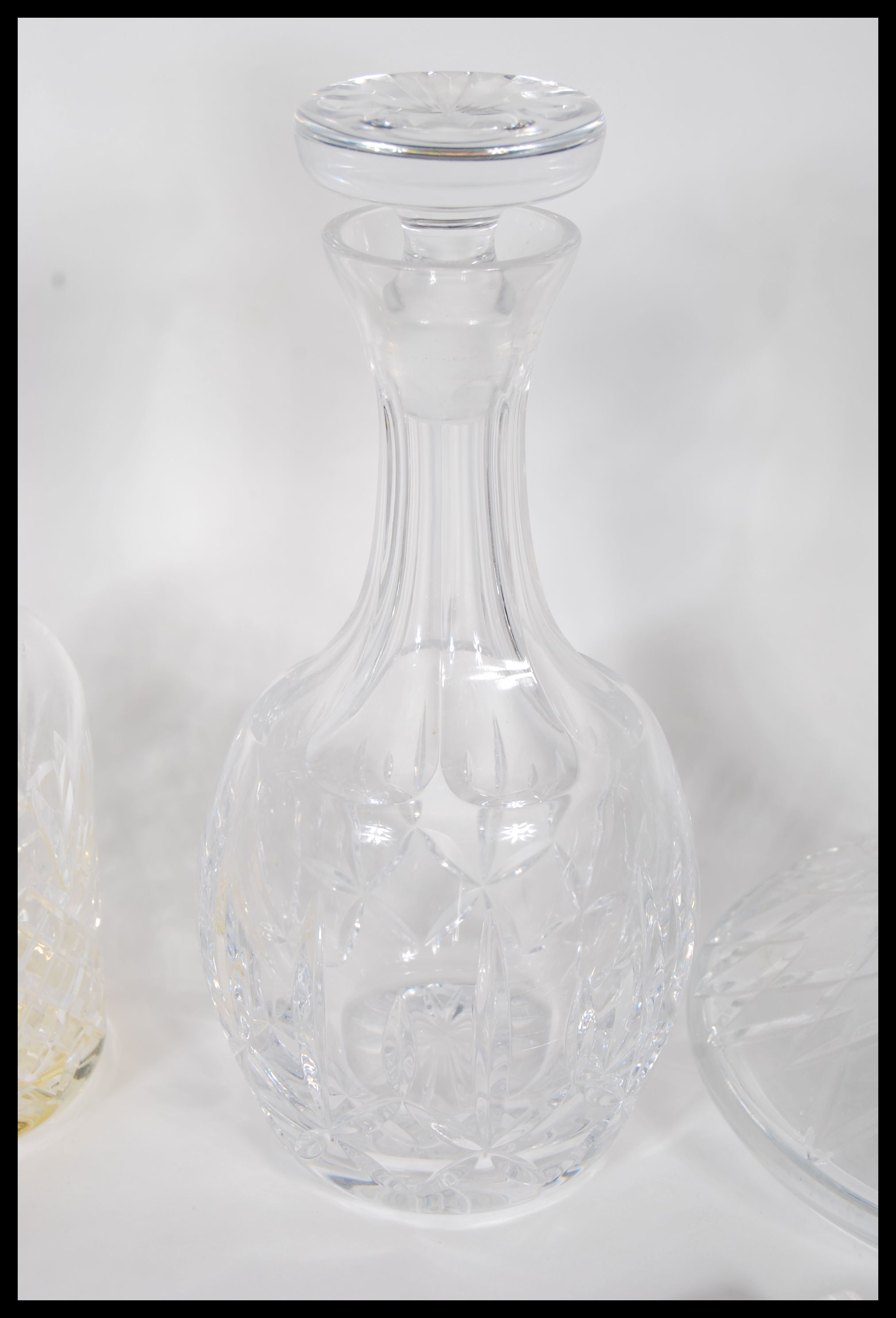 A group of 20th Century cut crystal glass decanter - Image 3 of 6