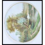 A 20th century hand painted wall charger plate, po