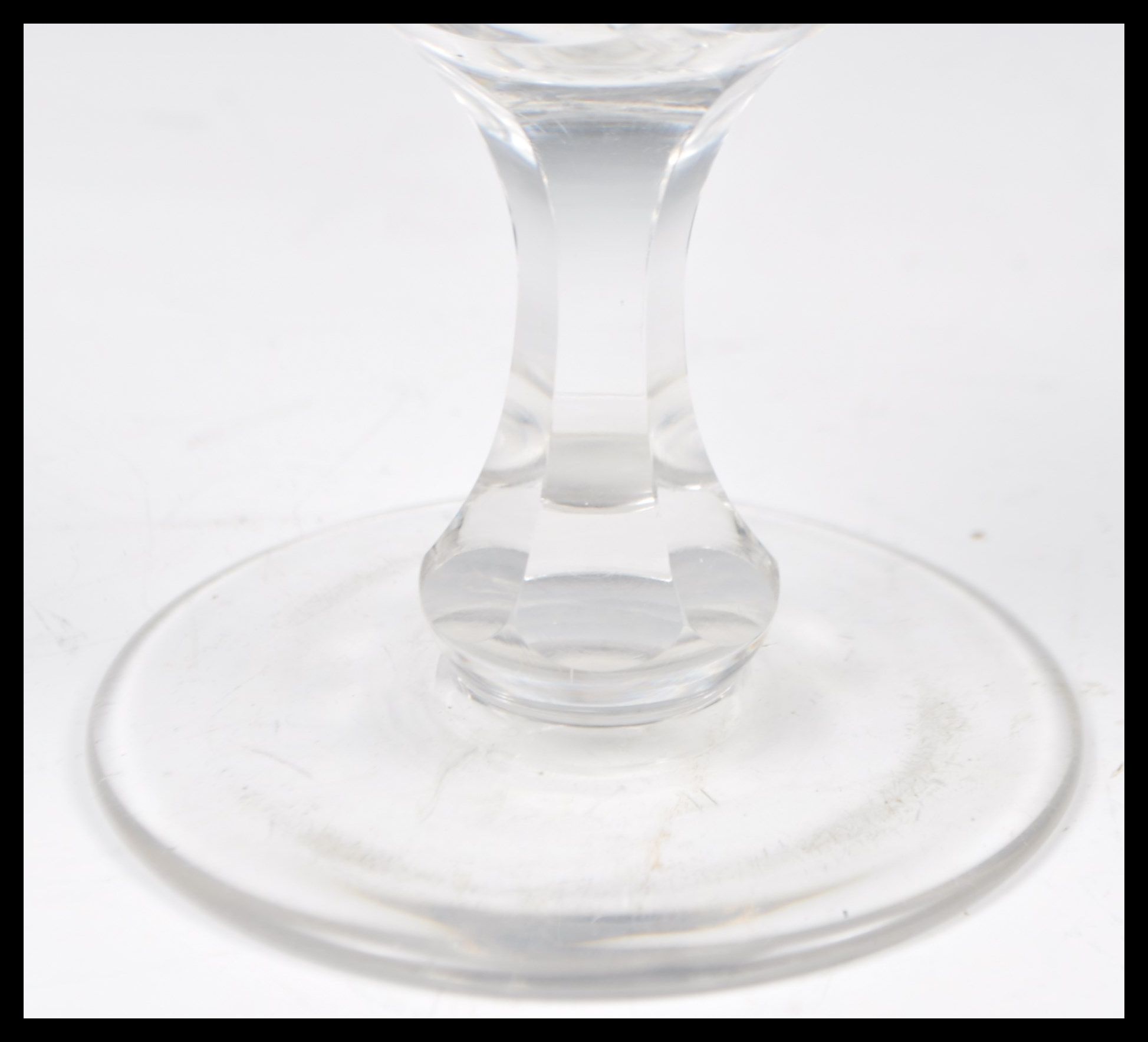 A large 19th Century faceted glass wine glass of t - Image 2 of 4