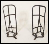 A pair of late 19th Century Victorian wrought iron