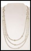 A 20th Century ethnic style silver necklace having