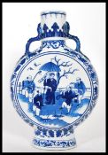 A 20th Century Chinese blue and white moon flask s