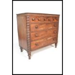 A 19th Century mahogany three over three chest of