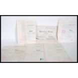 HORFIELD Bristol. Six legal documents on Vellum re