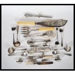 A collection of silver plated flatware to include