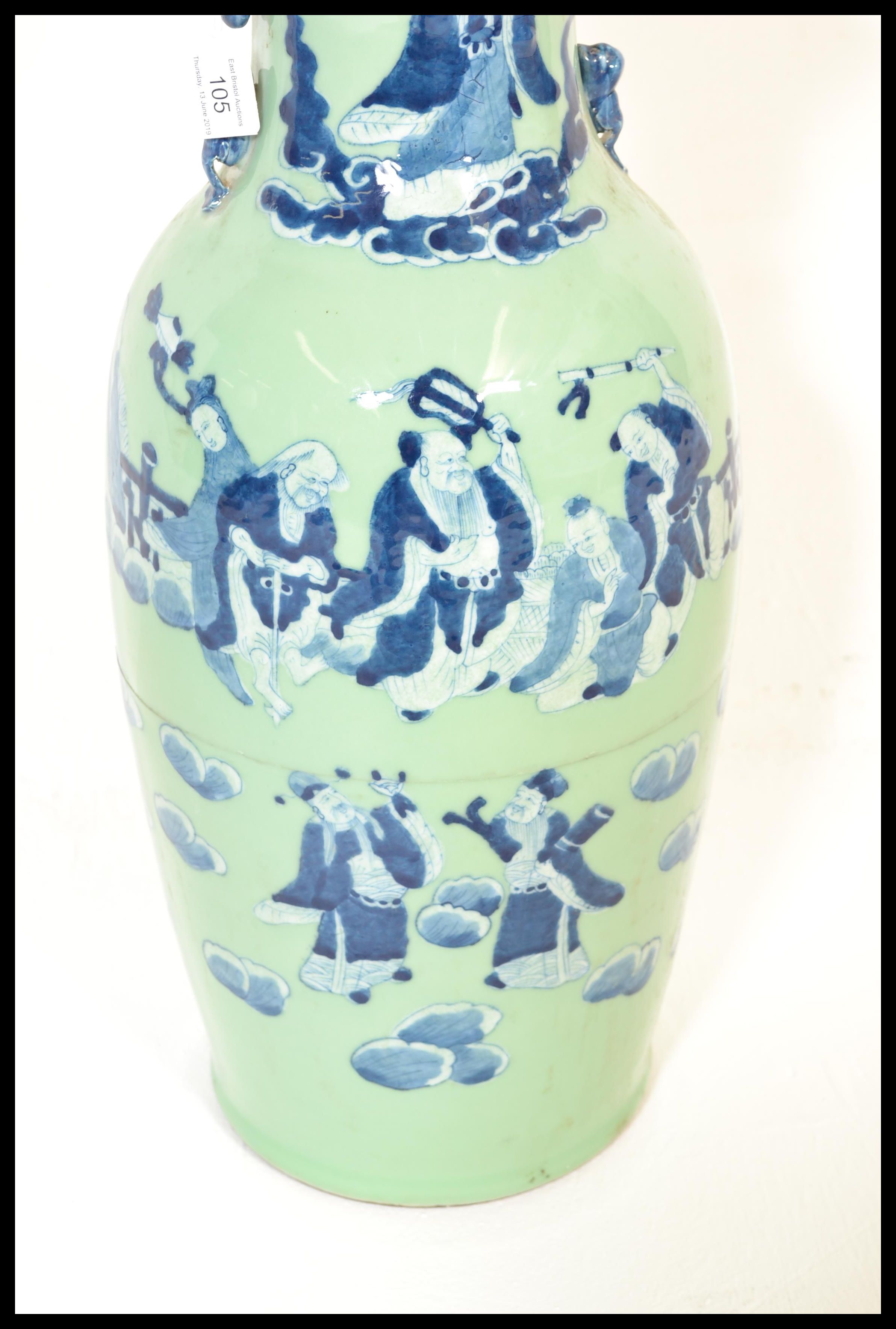 A late 19th Century Chinese vase of large baluster - Image 2 of 6