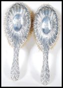 A pair of Victorian 19th century silver hallmarked