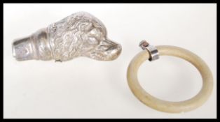 A early 20th Century child's teething ring, with a