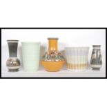 A selection of vintage late 20th Century vases / p