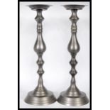 A matching pair of 18th Century style pewter eccle