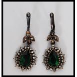 A pair of silver Renaissance style drop earrings s