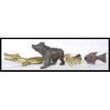 A selection of 20th Century cast metal animals to
