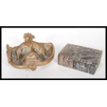 A 19th Century bronze Geisha ashtray with novelty