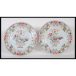 A matching pair of 18th Century Chinese plates hav