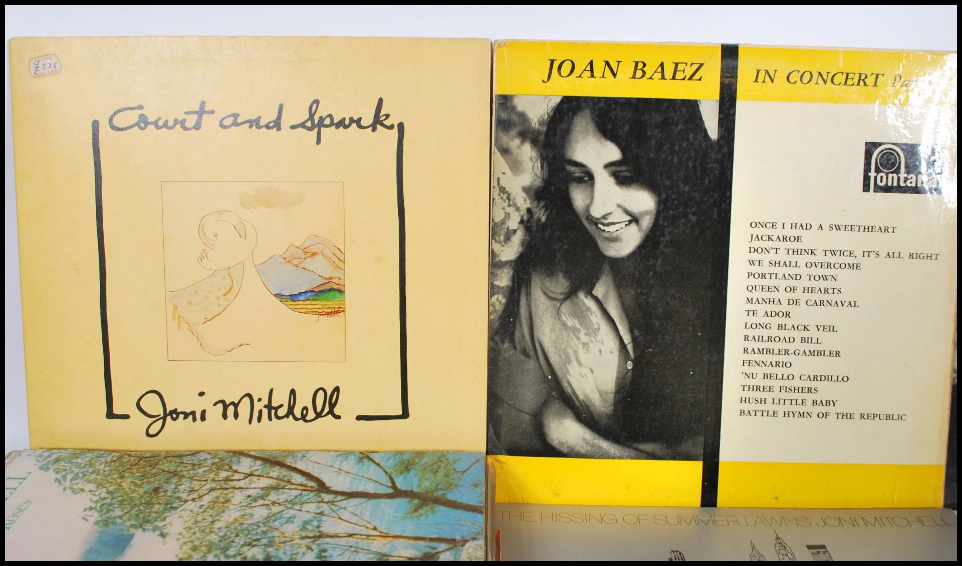 A collection of vinyl long play LP vinyl folk records by Bob Dylan, Joni Mitchell and Joan Baez. Bob - Bild 2 aus 7