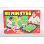 " 90 MINUTES " 1986 Football Board game by House Martin. Endorsed by (a very young looking) Bryan