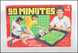 " 90 MINUTES " 1986 Football Board game by House Martin. Endorsed by (a very young looking) Bryan